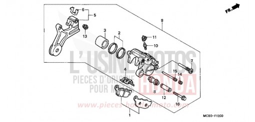 REAR BRAKE CALIPER XL650V1 de 2001
